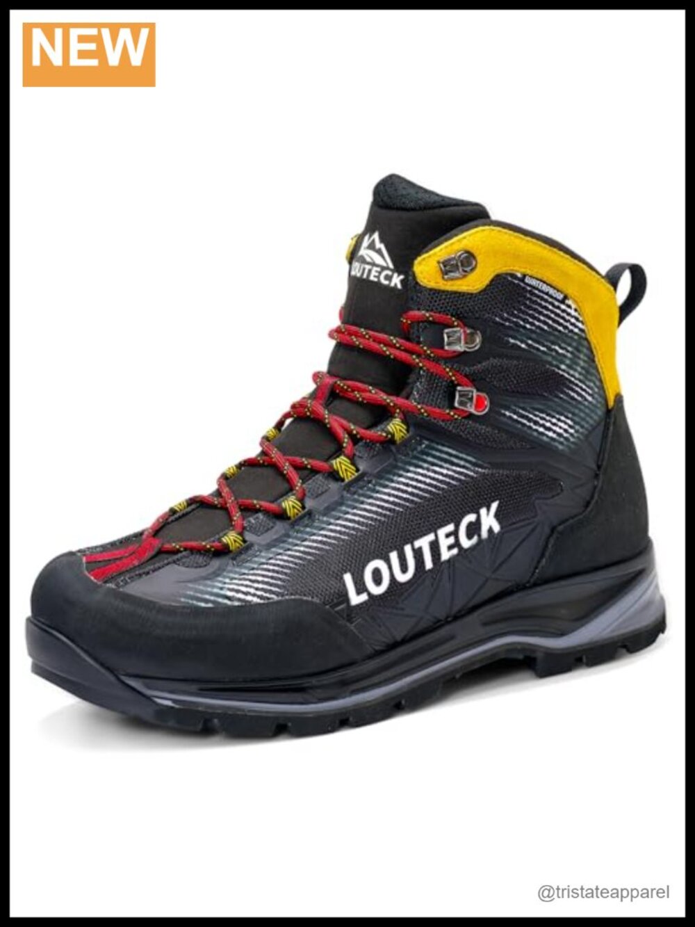 Men's Waterproof Hiking Boots Durable Ankle Boots Lace Up Rubber Sole